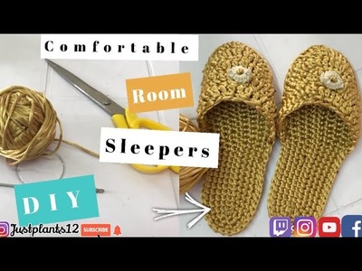 Comfortable crocheted Room Sleepers.easy to make.DIY