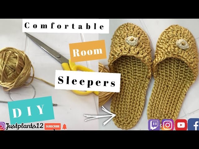 Comfortable crocheted Room Sleepers.easy to make.DIY