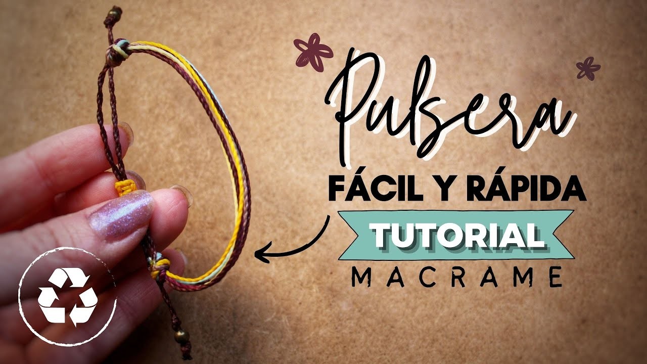 ???? Cómo hacer PULSERA de HILO fácil y rápida PASO A PASO | DIY Easy Macrame Friendship Bracelet #21