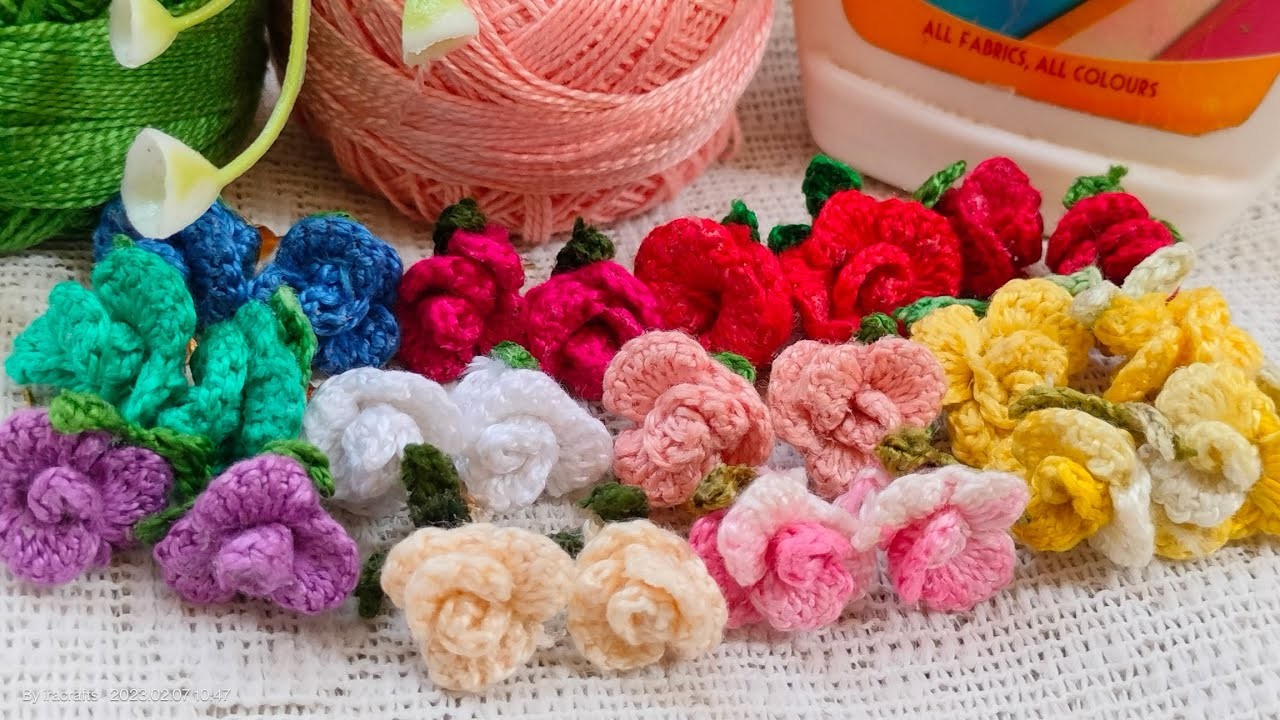 CROCHET ROSE EARRINGS