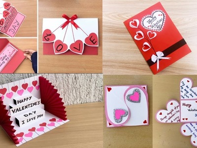 DIY - 4 Valentines Day Card Ideas | Handmade Card for Valentines Day