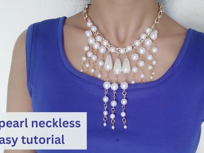 Diy classy beads jewelry easy  tutorial   how to make beaded necklace  easy girls diy project