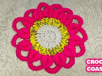 DIY Cute and Easy Crochet Flower Coaster | Passion Work