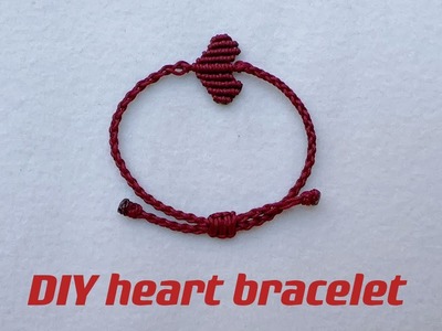 DIY easy make heart bracelet