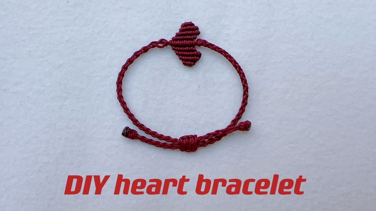 DIY easy make heart bracelet
