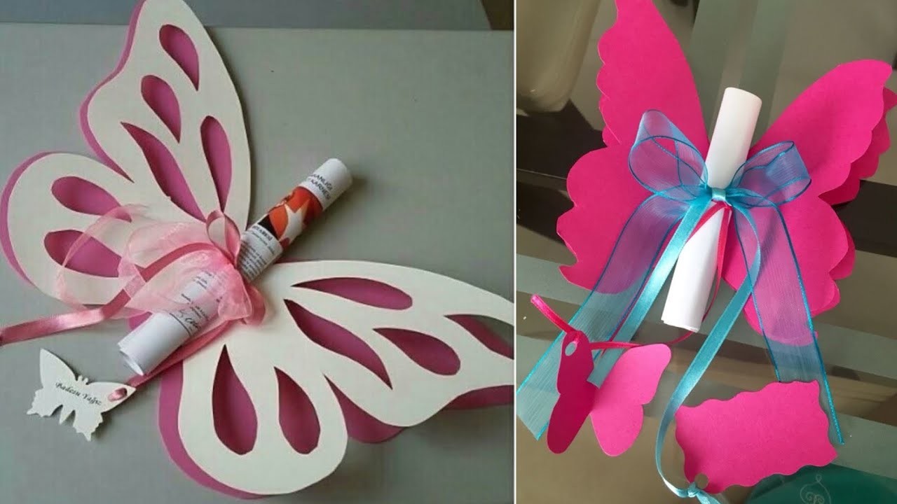 DIY-How to make butterfly invitation card with paper