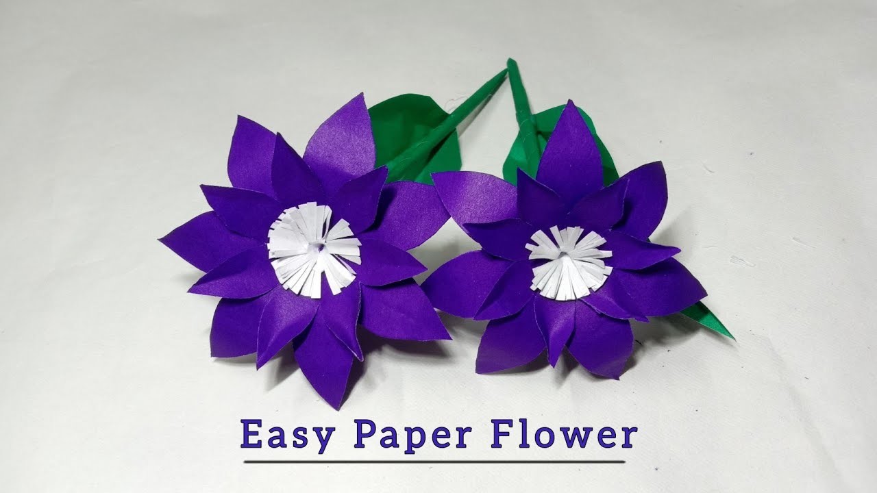 DIY paper flower | Paper Flowers Making | Paper Craft Ideas | Home Decor ideas | School Craft Ideas