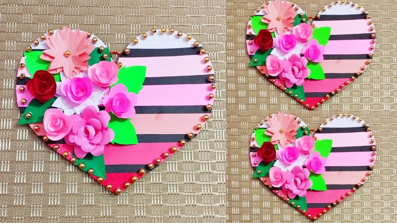 DIY Paper Heart Wall Hanging | Wall Decoration Ideas | Valentine's Day Room Decor | Paper craft