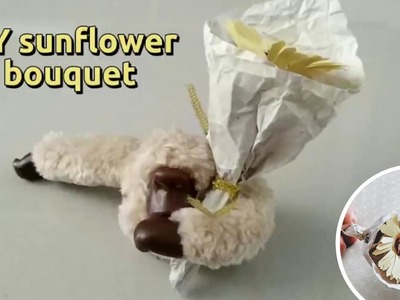DIY paper sunflower bouquet | gift ideas | origami sunflower | valentines day 2023 | last minute diy