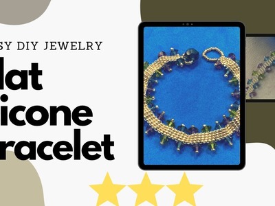 Easy DIY Jewelry: Flat Bicone Bracelet. Beadweaving  Crystal Bracelet. Simple Bead Weaving