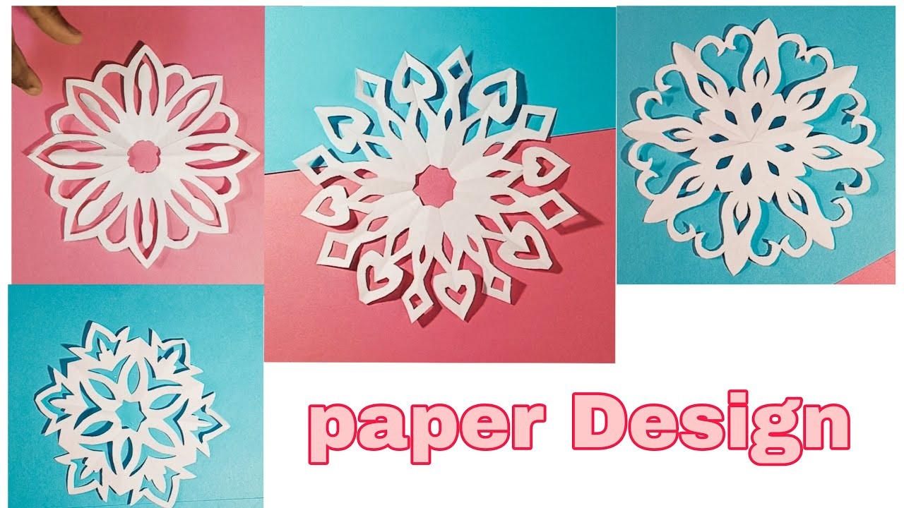 Easy paper cutting design ideas. DIY paper cutting.white paper craft