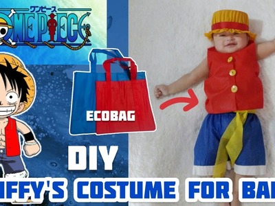 ECO BAGS into MONKEY D LUFFY's Costume for Baby Boy. Part 1 #ecofriendly #diy #handsewn #anime