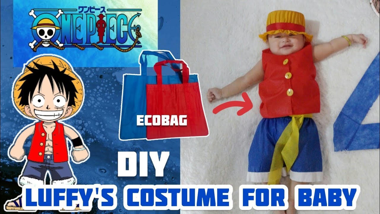 ECO BAGS into MONKEY D LUFFY's Costume for Baby Boy. Part 1 #ecofriendly #diy #handsewn #anime