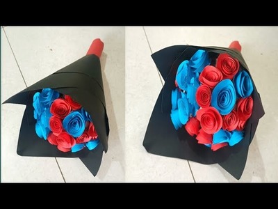 Gift Ideas.DIY Paper Flower Bouquet.Birthday Gift Ideas.Flower Bouquet Making