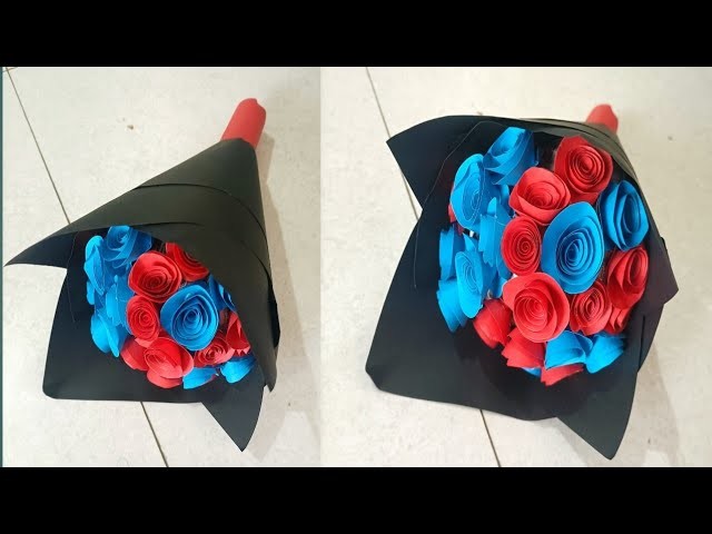 Gift Ideas.DIY Paper Flower Bouquet.Birthday Gift Ideas.Flower Bouquet Making