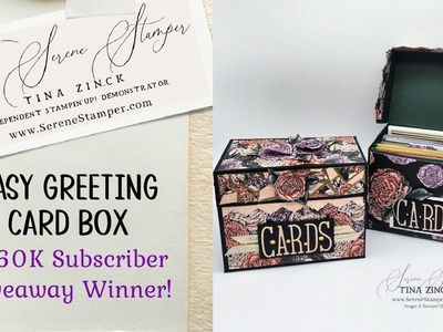 Greeting Card Box with Mosaic Embossing Technique | WINNER of my 60K Subscriber Giveaway!