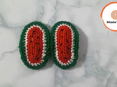 How to crochet Watermelon Tic Tac Hairclips | Diy Watermelon Hairclip ????