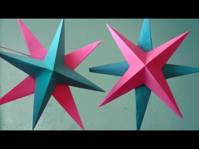 ⭐ How to make 3D beautiful paper STAR⭐|DIY|kristmas decoration|Paper craft|Bisma Brilliant craft.