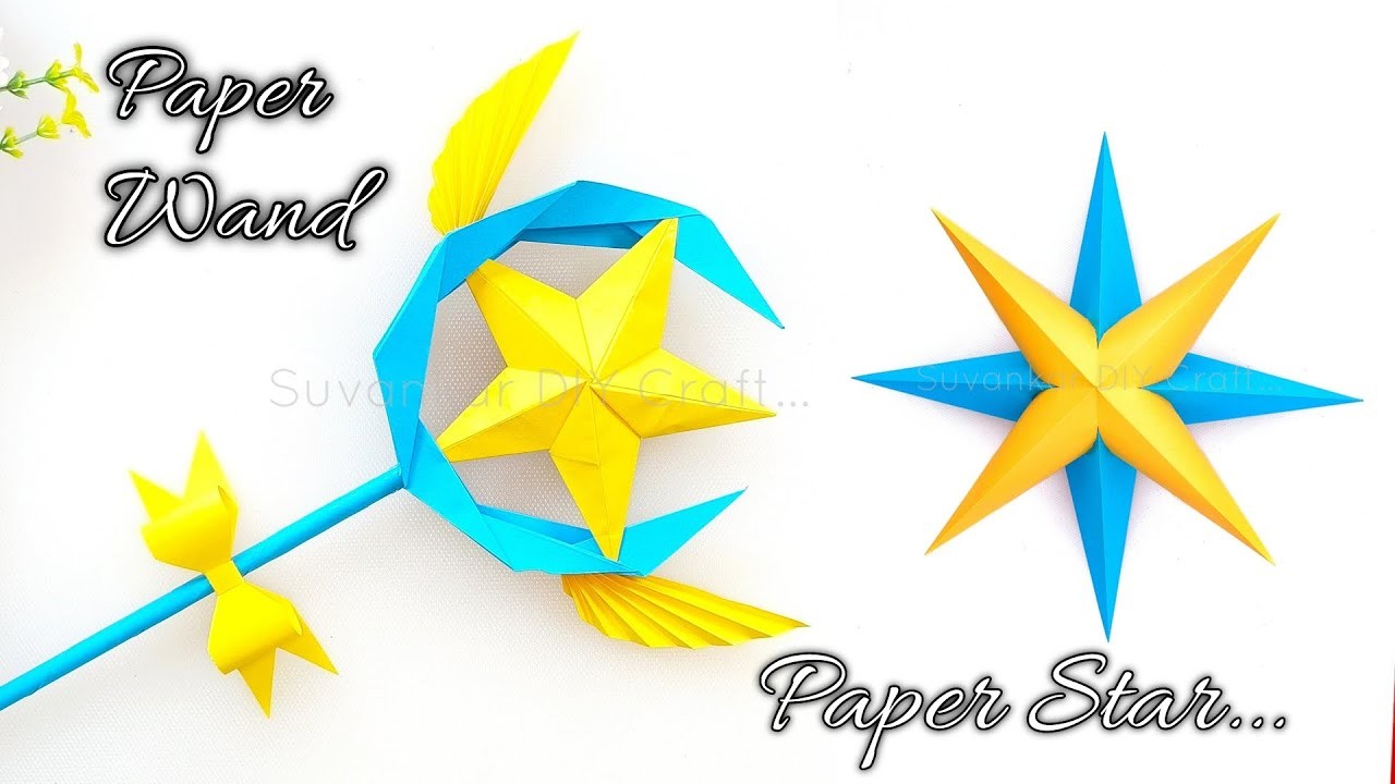 How to Make 3D Star and Magic Wand | Easy Paper Crafts | DIY Paper Craft Tutorials