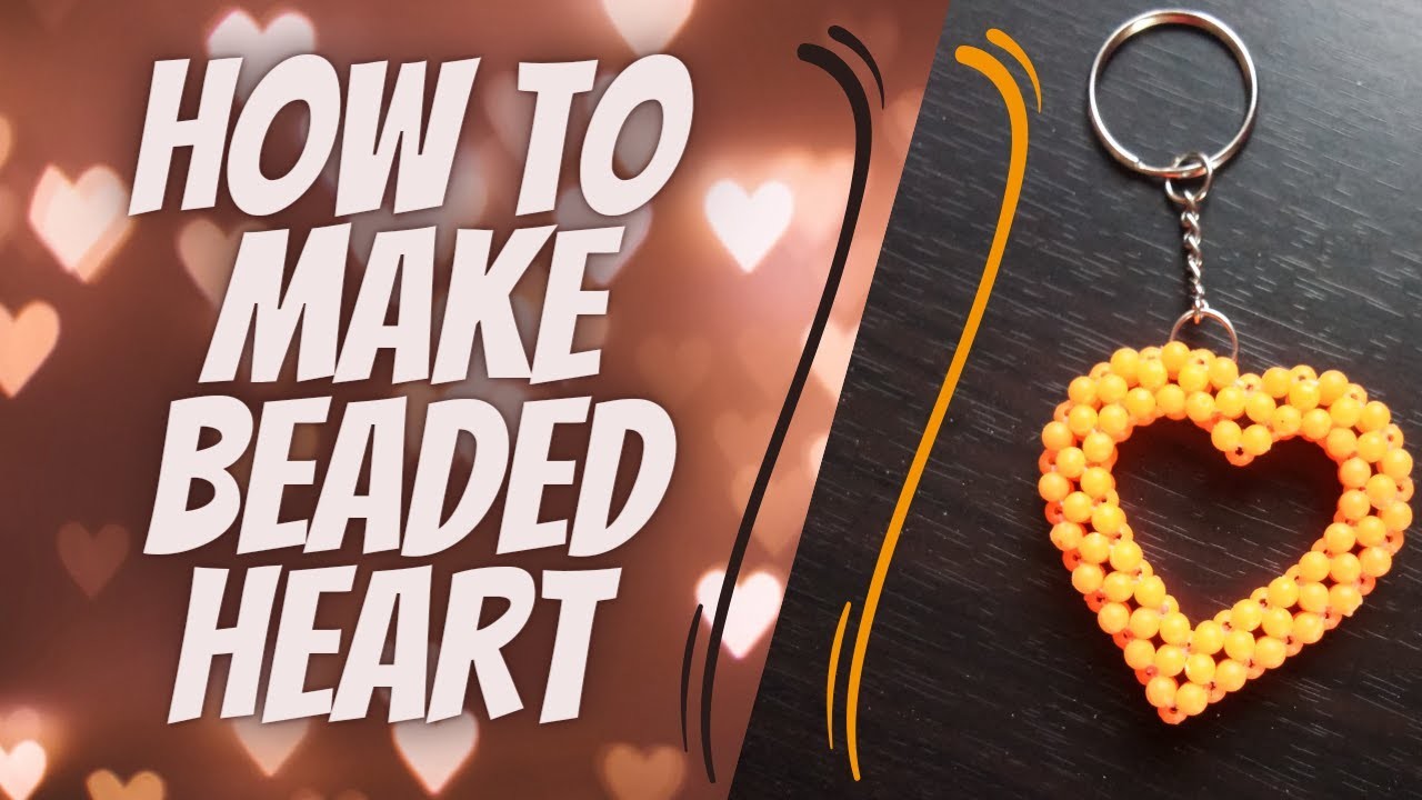 How to Make a Beaded Heart Shape Keychain in Minutes!