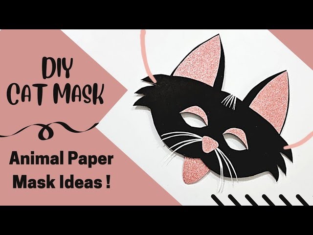 How to make a cat mask with paper | DIY Paper Cat Mask | Cat costume idea | Animal mask making ideas