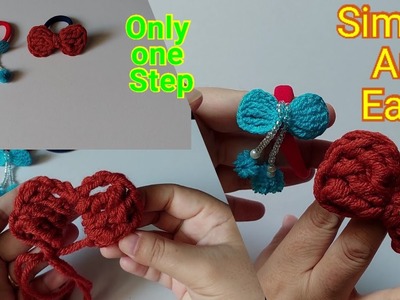 How to make a hair bands #Super Easy #crochetcraft.wool flowers  #How to make a headband