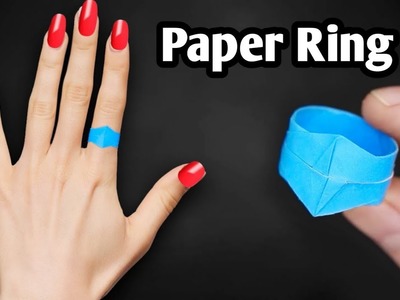 How to make a PAPER RING | Origami  | NO CUT | NO GLUE