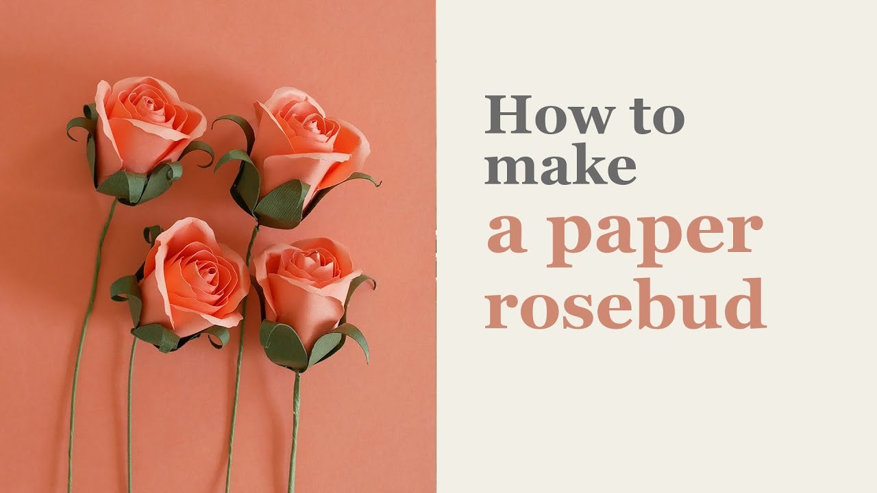 How to make a paper rosebud | DIY paper flower rosebuds