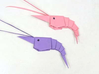 How to Make a Paper Shrimp - Origami Shrimp(Prawns)