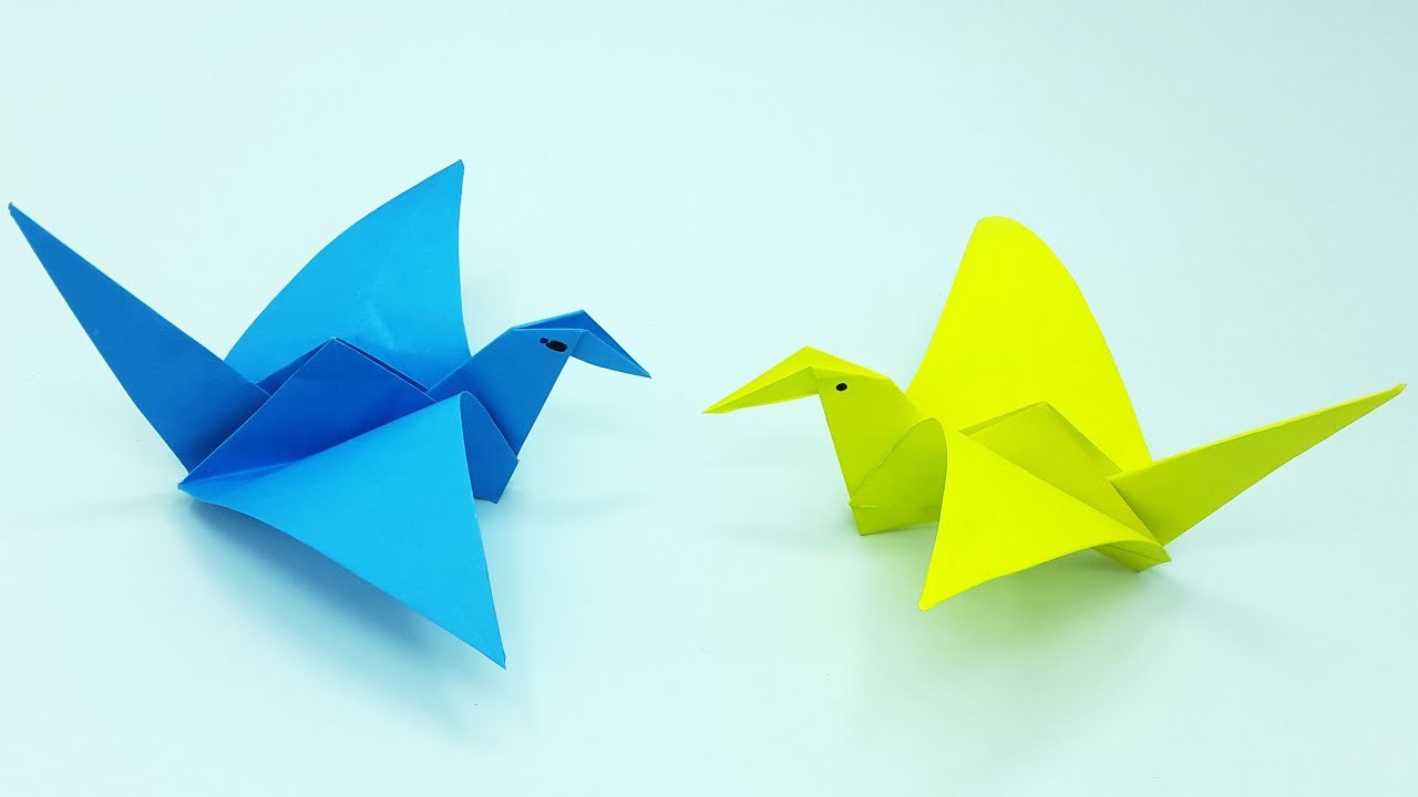 How To Make an Origami Flapping Bird - Easy Origami Instructions - DIY Paper Crafts