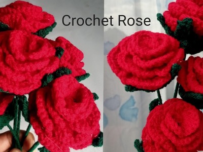 How To Make Crochet Rose.Crochet Rose.Valentine Special Crochet Rose.Handmade Rose.Gift Ideas