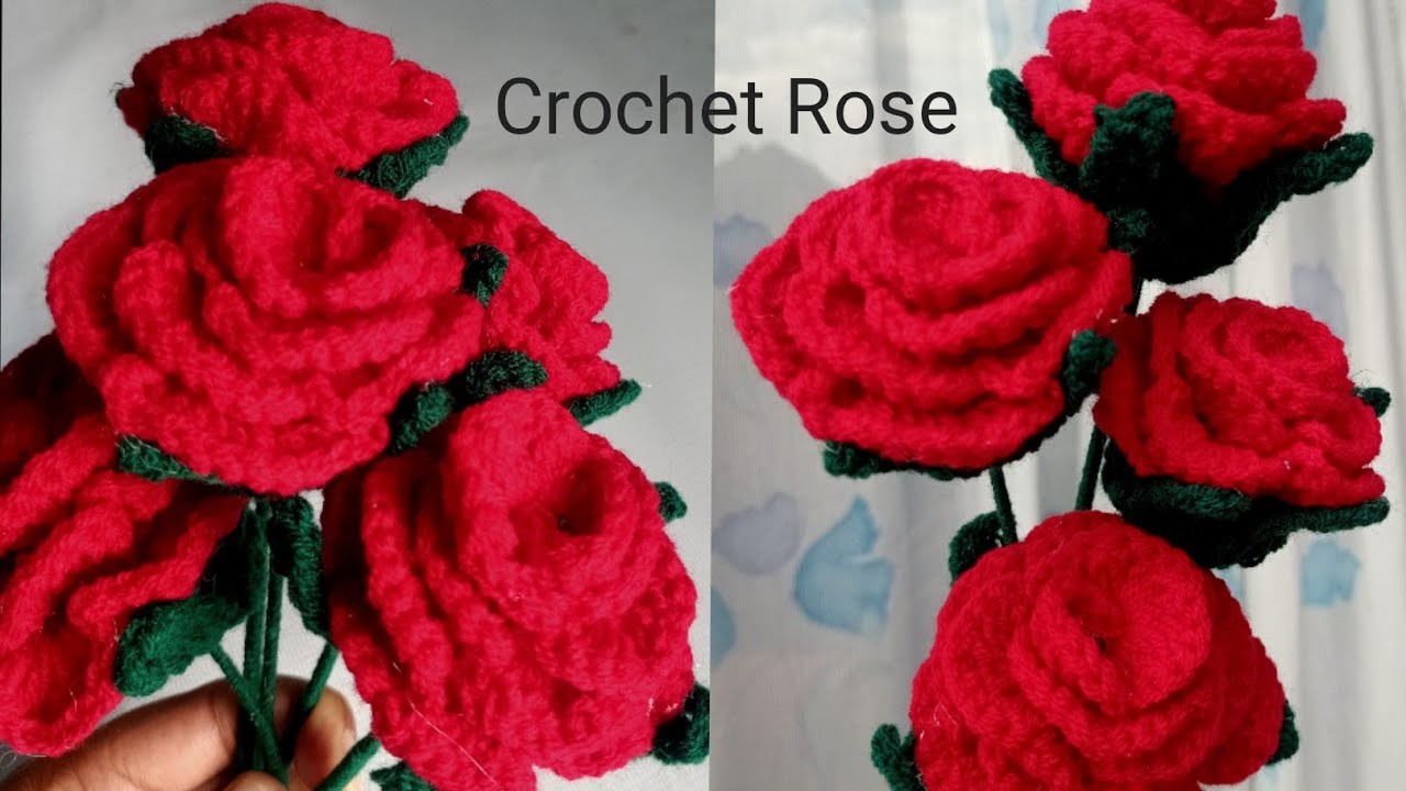 How To Make Crochet Rose.Crochet Rose.Valentine Special Crochet Rose.Handmade Rose.Gift Ideas