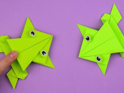 How to make origami jumping frog | DIY Paper Frog Making
