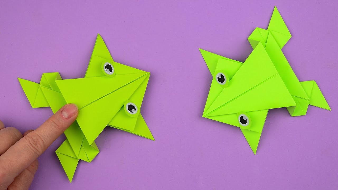 How to make origami jumping frog | DIY Paper Frog Making