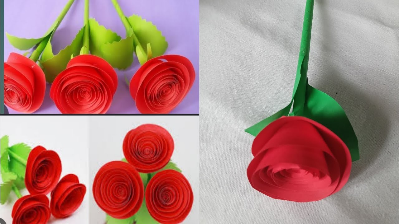 Howe To Make Rose Flower???? | Easy Paper Rose | DIY | DIY Craft Ideas | Craft Malayalam.