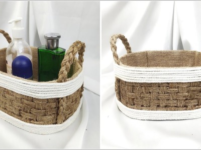 Make Rope Basket. DIY Storage Basket. Cardboard Crafts