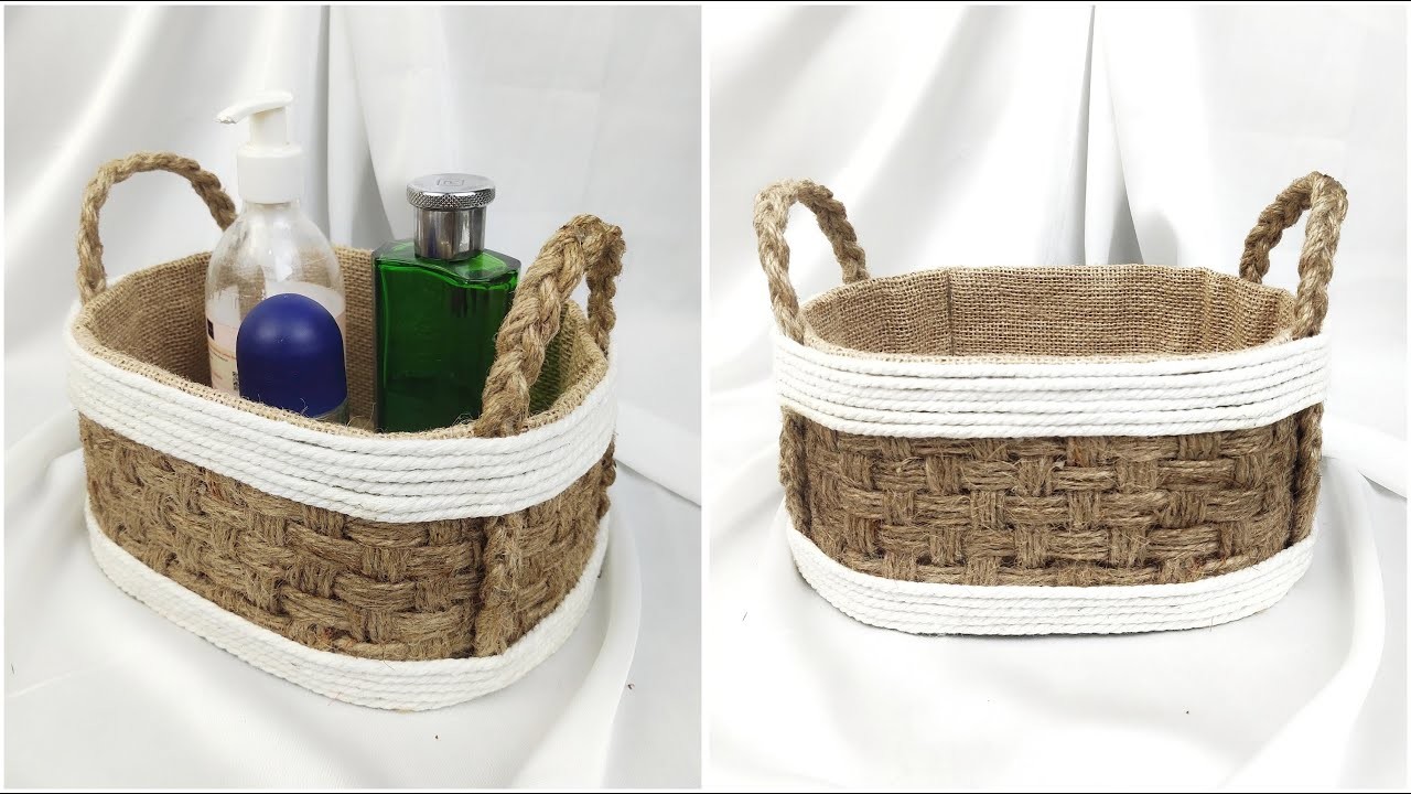 Make Rope Basket. DIY Storage Basket. Cardboard Crafts