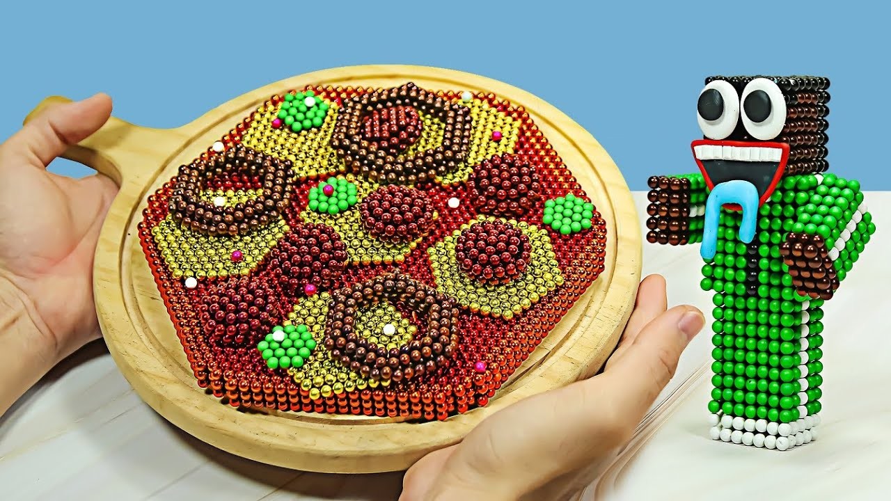 Make the Best Magnetic Pizza | DIY Satisfying Magnet Balls - Stop Motion Cooking ASMR