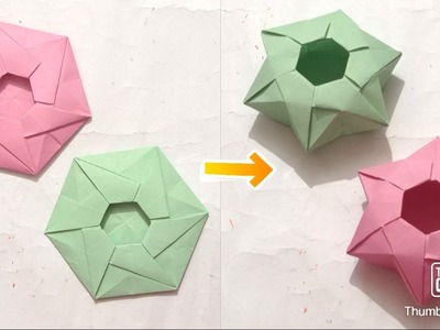 ORIGAMI FLOWER BOX | Diy paper box | diy gift ideas | paper flower box | crafts | diy