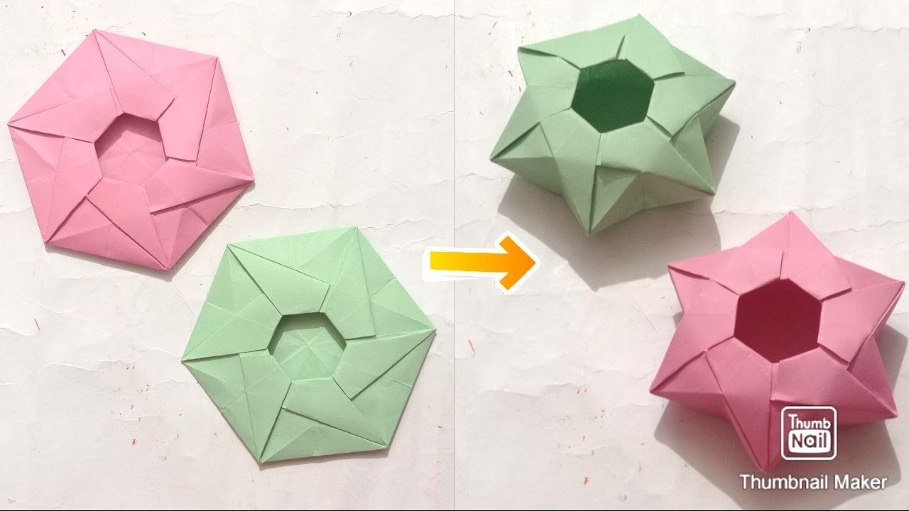 ORIGAMI FLOWER BOX | Diy paper box | diy gift ideas | paper flower box | crafts | diy