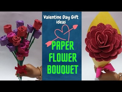 Paper Flower BOUQUET.Gift Ideas.VALENTINE DAY Gift.BIRTHDAY Gift.DIY Paper Flower Bouquit ????