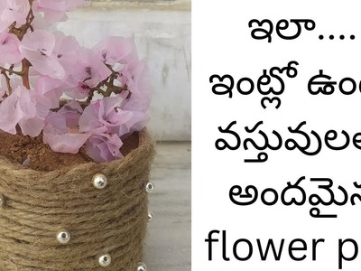 Simple candle wax flower pot using a water bottle#diy #diycrafts #candle #flowervase