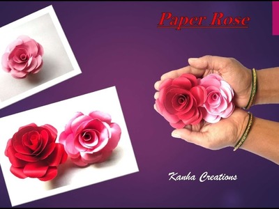 Simple Paper Flower Designs | Paper Rose | DIY Paper Rose Flower | Paper Craft