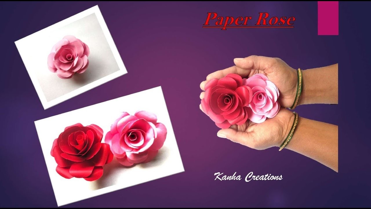 Simple Paper Flower Designs | Paper Rose | DIY Paper Rose Flower | Paper Craft