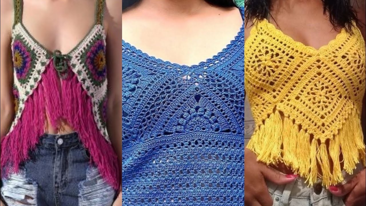 Stylish and amazing crochet blouses design collection for modern girls diy