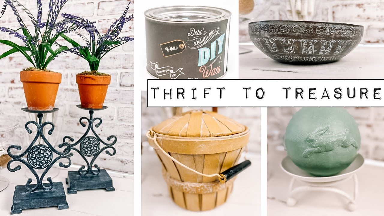 Thrift to Treasure - How to use DIY’s White Wax to bring out all the details - Outdated to Upcycled