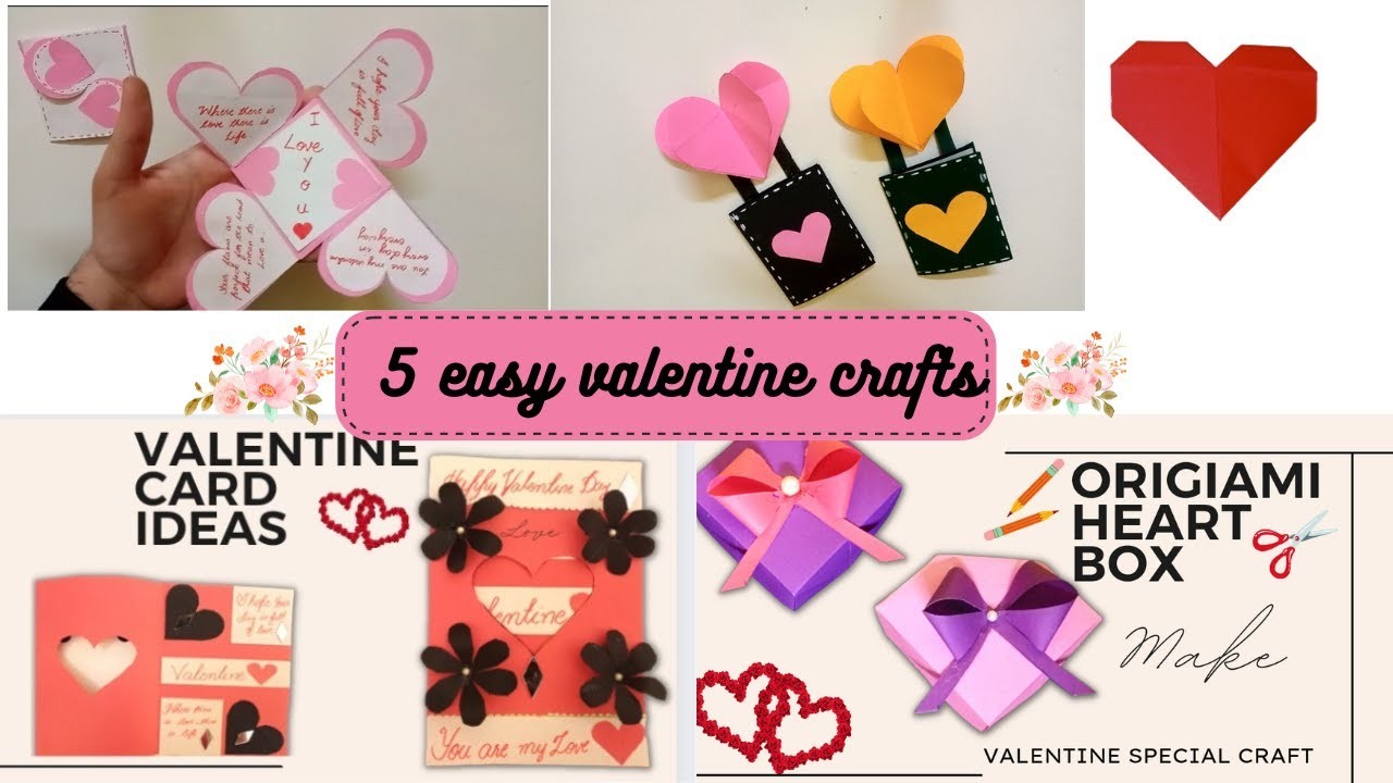 Valentine crafts.|5 easy valentine hacks. #valentinesday