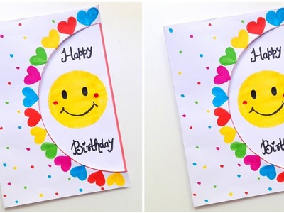 ???? White A4 Page ???? Happy Birthday Card Making • DIY Handmade card for birthday • birthday card 2023 ????