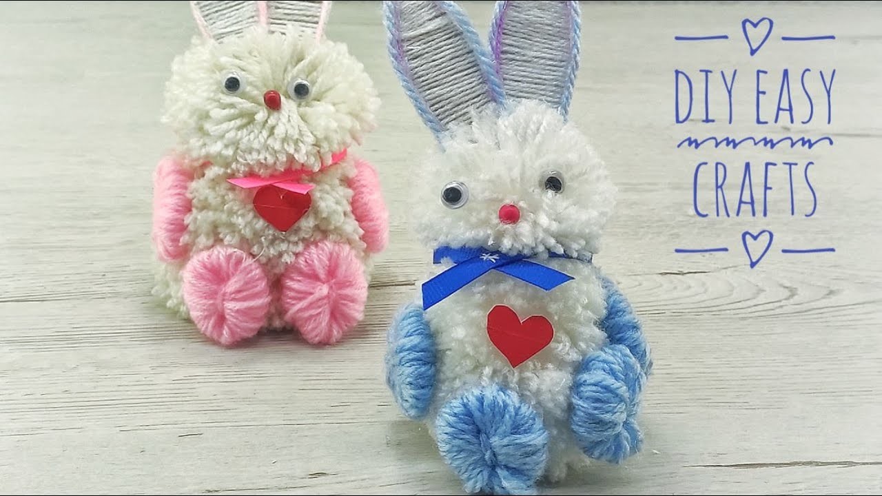 ???? Woolen Bunny Making at Home ❤️ DIY Rabbit Symbol 2023 with Yarn❤️Super Easy Cute Bunny Making Idea