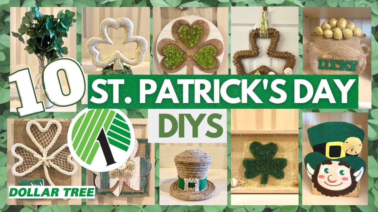 ☘️ 10 BEST St Patrick's Day DIYS! Dollar Tree 2023 Coastal Hacks